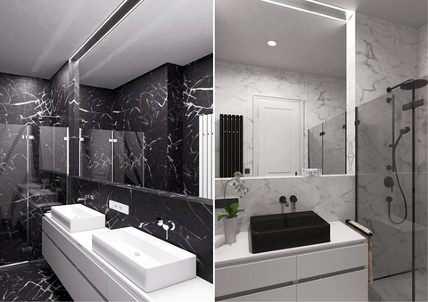 Choose color variants of floors and bathrooms in the PO7SKÁ Residence