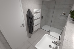 1-Room Apartment Bathroom Visualization (1+kk)