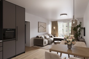 2-Room Apartment Interior Visualization (2+kk)