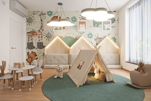 vizualizace bytu 4+kk, dětský pokoj