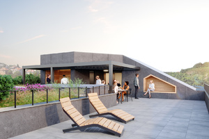 společná pobytová střešní zahrada SKY TOP