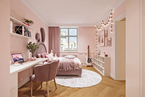 vizualizace bytu A6.5 - dětský pokoj