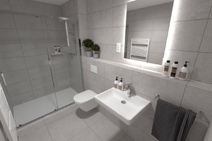 2-Room Apartment Bathroom Visualization (2+kk)